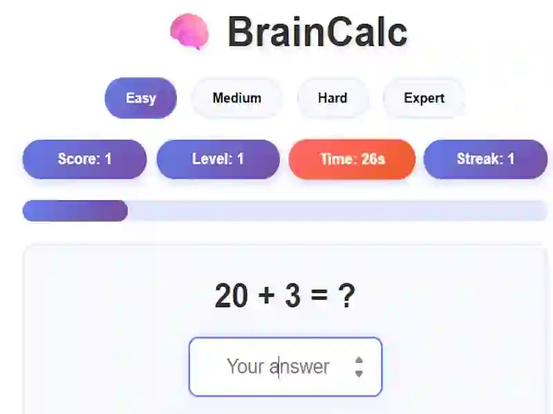 Joc BrainCalc on-line