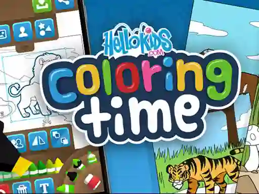 Joc Hello kids Coloring Time on-line