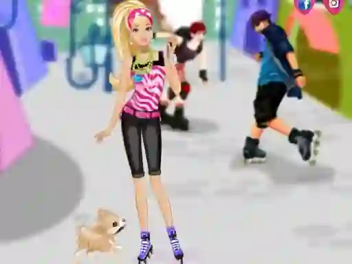 Joc Barbie on roller skates on-line