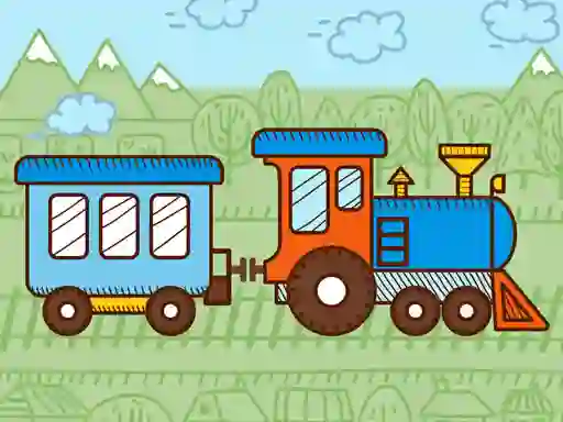 Joc Trains For Kids Coloring on-line