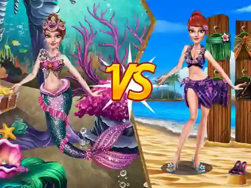 Joc Mermaid vs Princess Outfit on-line
