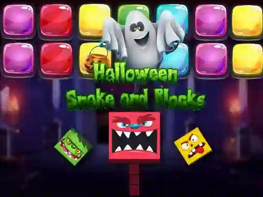 Joc Halloween Snake and Blocks on-line