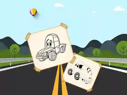 Joc Funny Cars For Kids Coloring on-line