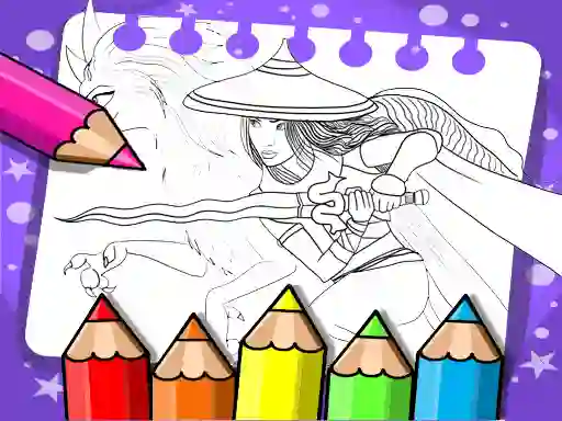 Joc Raya And The Last Dragon Coloring Book on-line