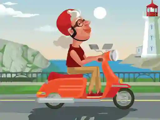 Joc City Scooter Ride Coloring on-line