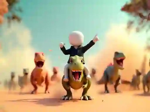 Joc Stickman: Dinosaur arena on-line