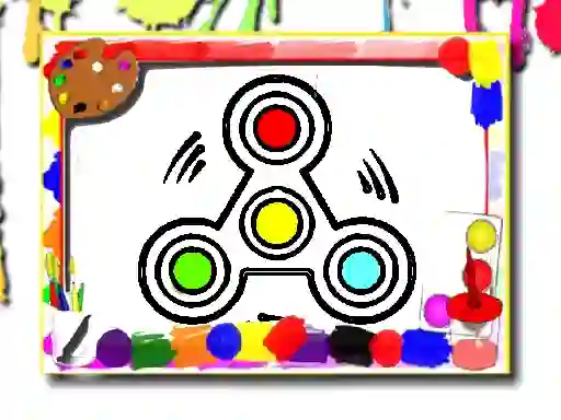 Joc Fidget Spinner Coloring Book on-line