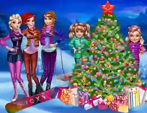 Joc Princesses Christmas tree on-line