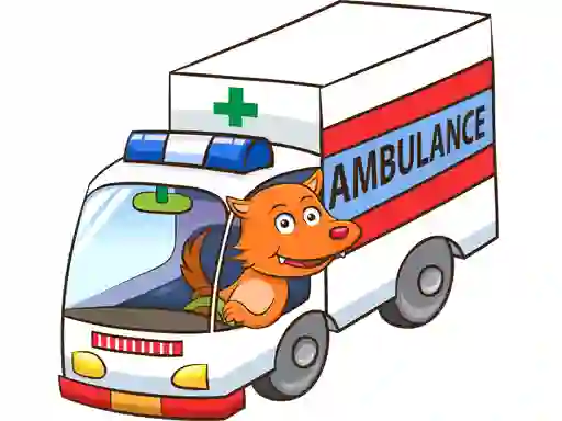 Joc Cartoon Ambulance Puzzle on-line