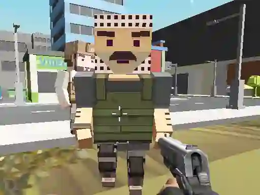 Joc Block Pixel Cop: Gun Craft In Robbers World on-line