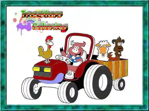 Joc Tractor Coloring Pages on-line