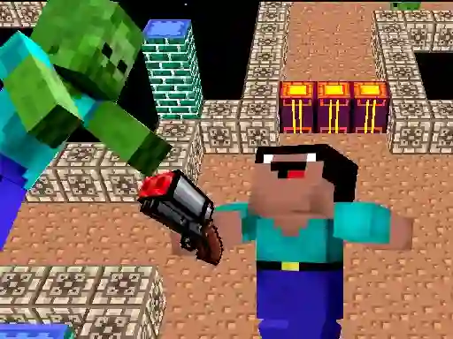 Joc Space Adventure: Noobiks Battle vs Zombies on-line
