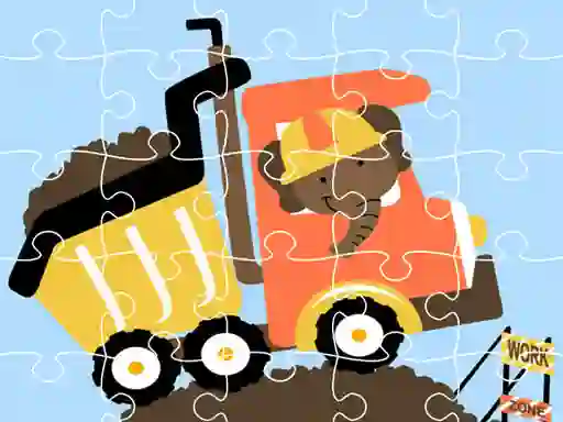 Joc Dumper Trucks Jigsaw on-line