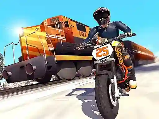 Joc Trail Bike vs Train Race on-line