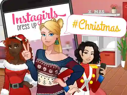 Joc InstaGirls Christmas Dress Up on-line