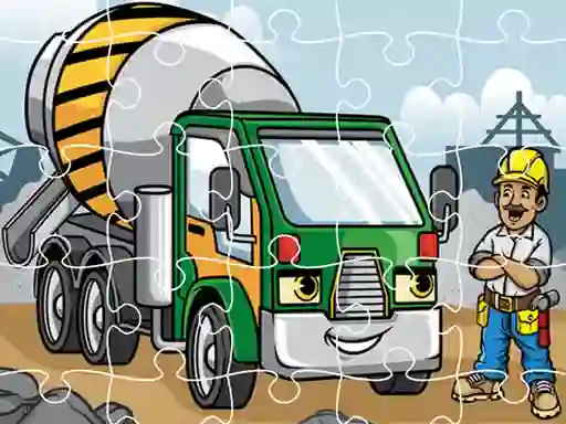 Joc Construction Trucks Jigsaw on-line