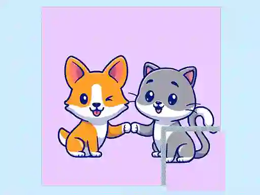 Joc Cats and Dogs Puzzle on-line