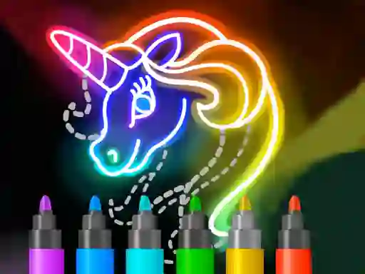 Joc Learn to Draw Glow Cartoon on-line