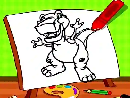 Joc Easy Kids Coloring Dinosaur on-line