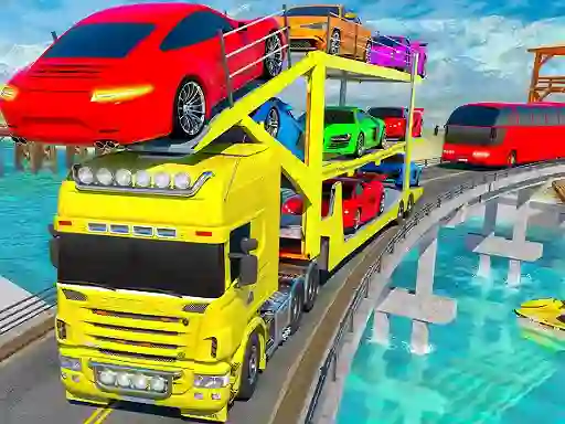Joc Crazy Mega Car Transport Truck Game on-line