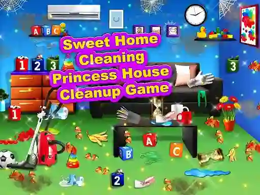 Joc Sweet Home Cleaning: Princess House Cleanup Game on-line