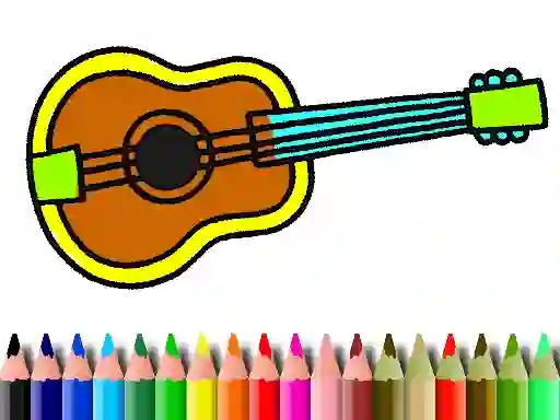 Joc Back To School: Music Instrument Coloring Book on-line