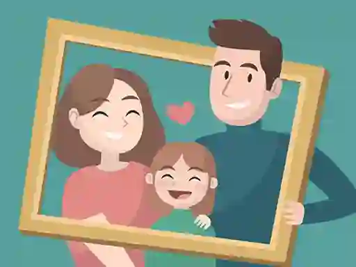 Joc Happy Family Puzzle on-line
