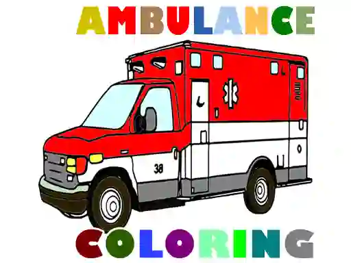Joc Ambulance Trucks Coloring Pages on-line