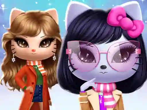Joc Kitty Squad Winter Dress Up on-line
