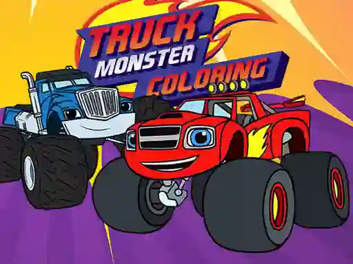 Joc Truck Monster Coloring on-line
