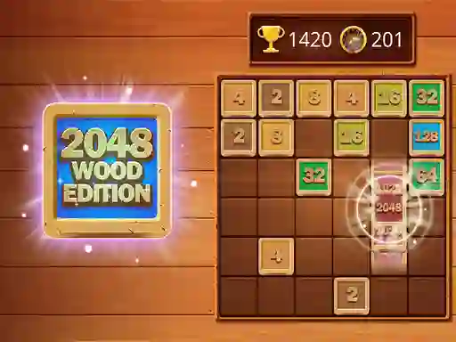 Joc 2048 Wooden Edition on-line