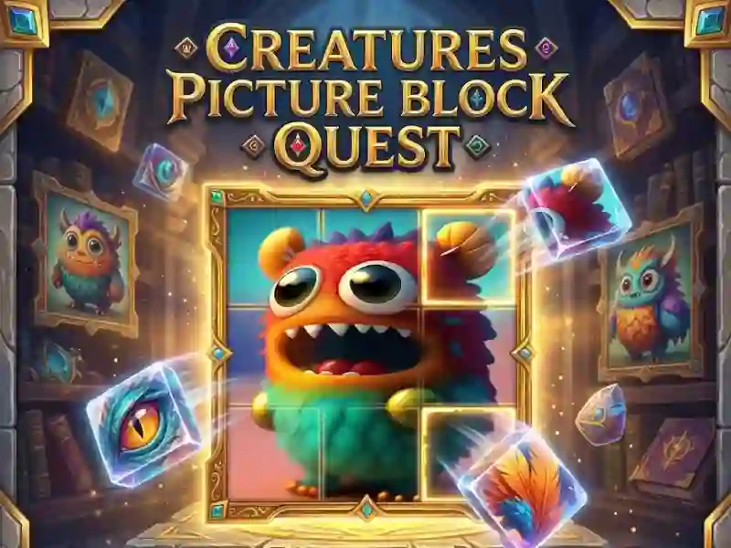 Joc Creatures Picture Block Quest on-line