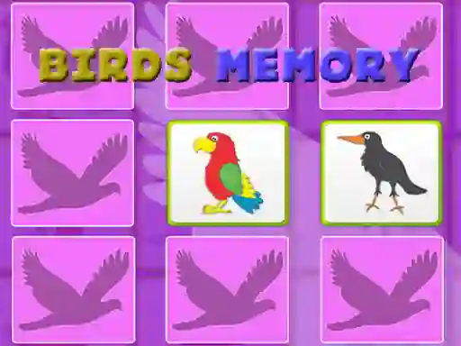 Joc Kids Memory With Birds on-line