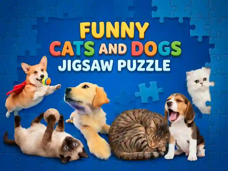 Joc Funny Cats And Dogs Jigsaw Puzzle on-line