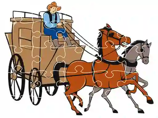 Joc Wagons Jigsaw on-line