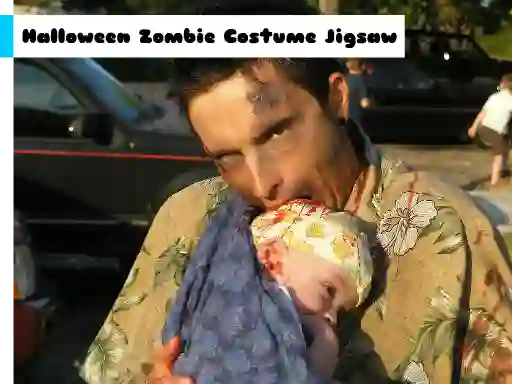 Joc Halloween Zombie Costume Jigsaw on-line
