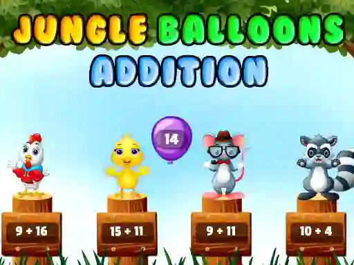 Joc Jungle Balloons Addition on-line