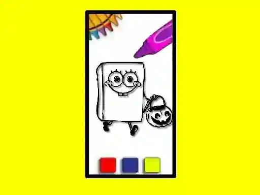 Joc SpobgeBob Halloween Coloring Book on-line