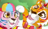 Joc Mommy and Baby Tiger on-line