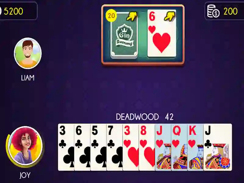 Joc Gin Rummy on-line