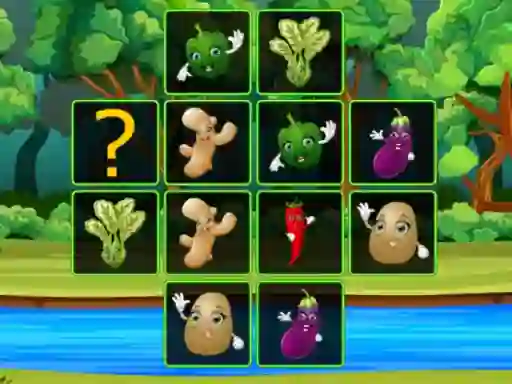 Joc Vegetable Cards Match on-line