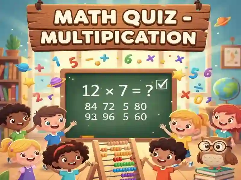Joc Math Quiz - Multiplication on-line
