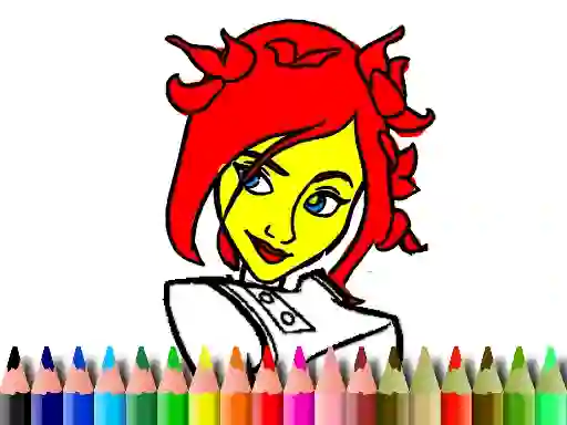 Joc Back To School: Cute Girl Coloring on-line