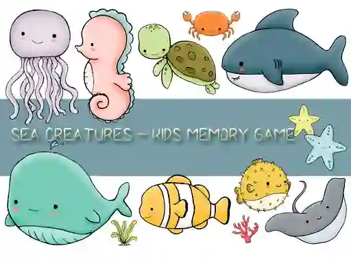 Joc Kids Memory Sea Creatures on-line