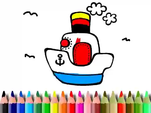 Joc Back to School: Boat Coloring on-line