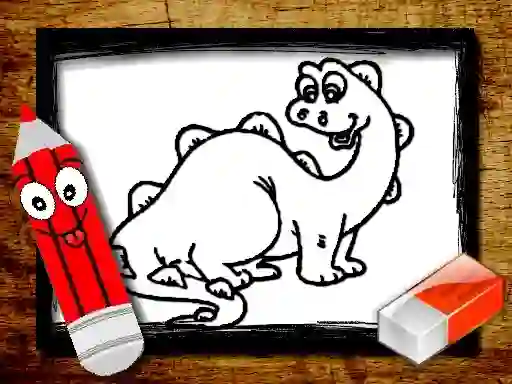 Joc Back To School: Dinosaur Coloring Book on-line