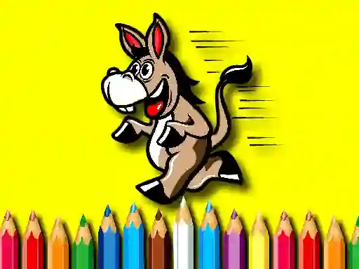 Joc Back To School Coloring Book Donkey on-line