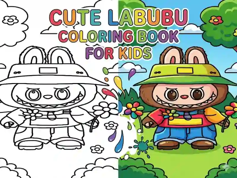 Joc Cute Labubu Coloring Book for Kids on-line