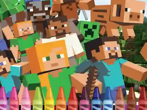 Joc 4GameGround Minecraft Coloring on-line