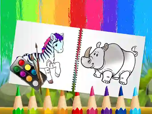 Joc Funny Animals Coloring Book on-line